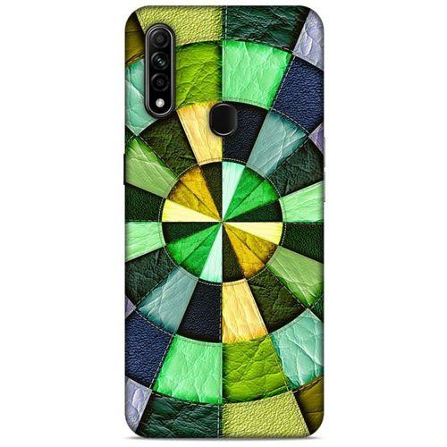 Oppo A31 Kılıf Patchwork (36) Glitter Kılıf Yeşil Tonları
