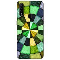 Oppo A31 Kılıf Patchwork (36) Glitter Kılıf Yeşil Tonları