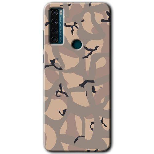 TCL 20 SE Kılıf HD Desen Baskılı Arka Kapak - Kamuflaj 6