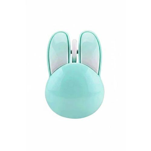 Tavşan Figürlü Kablosuz Mouse Pil Dahil Etiket Hediyeli Mavi