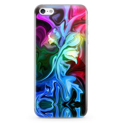 Apple iPhone 5 Kılıf Psikedelik Suluboya Arka Kapak Koruma Desenli Full Koruyucu