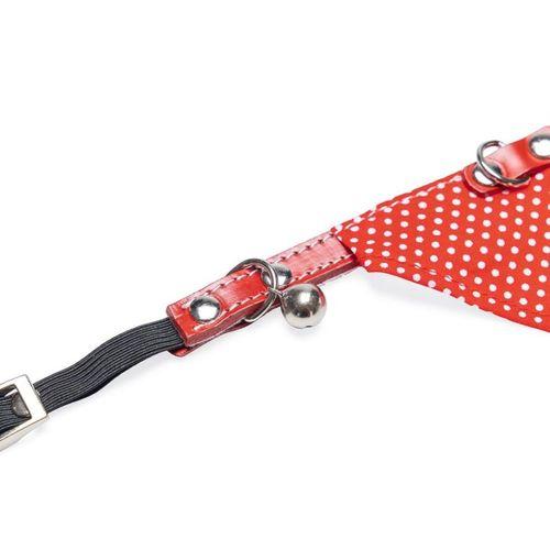 Beeztees Kedi Boyun Tasması, Bandanalı, Zilli, Kırmızı, 24-29cm