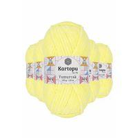 5 Adet Yumurcak Kadife El Örgü İpi Sarı K333