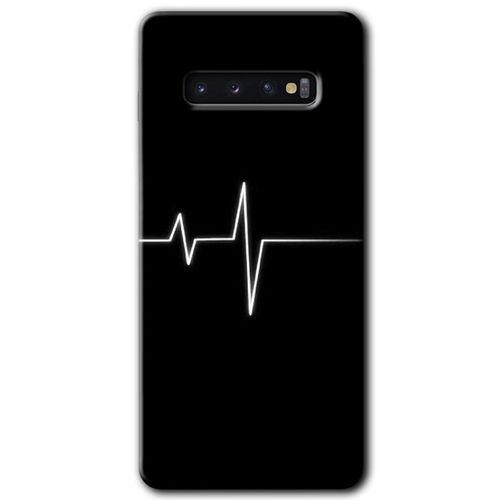 Galaxy S10 Kılıf HD Desen Baskılı Arka Kapak - Heart Rytm + Kırılmaz Cam