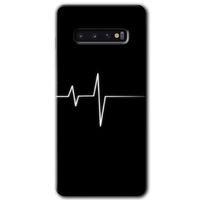 Galaxy S10 Kılıf HD Desen Baskılı Arka Kapak - Heart Rytm + Kırılmaz Cam