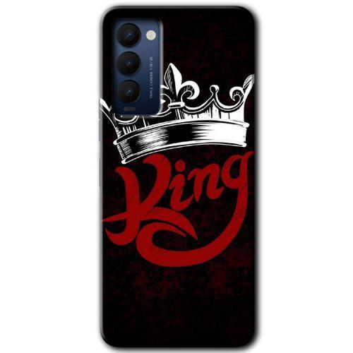 Tecno Camon 18P HD Baskılı Kılıf + 9D Tam Ekran Koruyucu - King