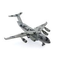 Çek Bırak Metal Beyaz Gri Kamuflajlı Askeri Kargo Uçağı Sesli Işıklı