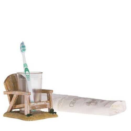 2 Adet Diş Fırçalık Ve Macunluk Sandalye Poliresin 13X11X10Cm 200Ml Banyo Seti