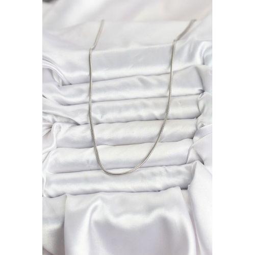 316L Çelik Zincir Gümüş Renk 60 cm Yılan Zincir Kadın Kolye