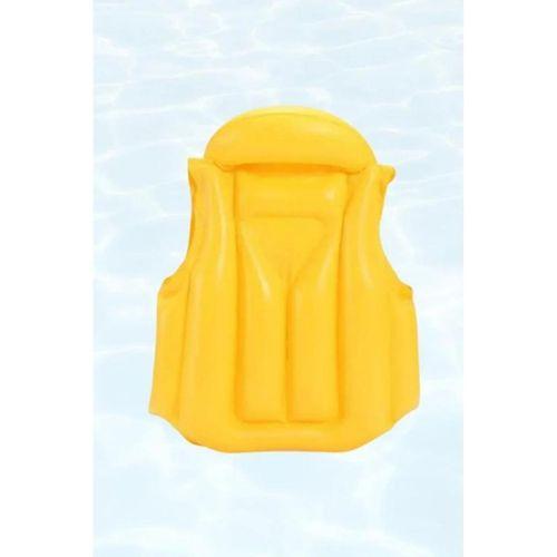 Şişme Sarı Renk ABC Desen 3-7 Yaş Deniz ve Havuz Şişme Yelek