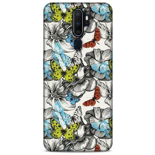 Oppo A9 2020 Kılıf Kelebek Etkisi (22) Tam Koruma Kılıfı Cam Göbeği
