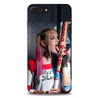 Apple Iphone 8 Plus Uyumlu Kılıf Harley Quinn (23) Ultra Koruma Kılıfı Kırmızı-menekşe