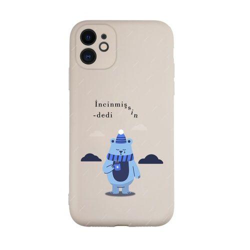 iPhone 11 Uyumlu İncinmişsin Dedi Desenli Kamera Korumalı Lansman Kılıf Premium Silikonlu