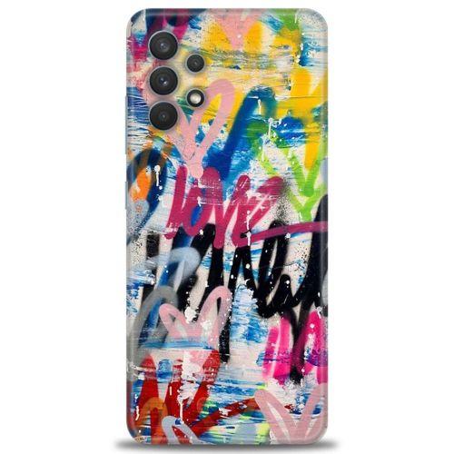 Samsung Galaxy A32 Kılıf HD Baskılı Kılıf - Lovee + Tam Ekran Koruyucu