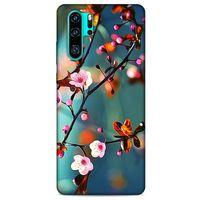 Lopard Huawei P30 Pro Uyumlu Kılıf Bahar (45) Liquid Air Kılıf Beyaz Pembe Çiçek