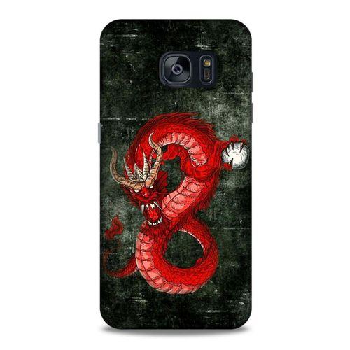 Samsung Galaxy S7 Edge Kılıf Dragons (23) Ultra Koruma Kılıfı Tatoo Kırmızı Ejderha