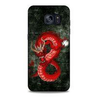 Samsung Galaxy S7 Edge Kılıf Dragons (23) Ultra Koruma Kılıfı Tatoo Kırmızı Ejderha
