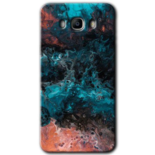 Potkal Hediye Fabrikası Samsung Galaxy J7 2016 Kılıf HD Desen Baskılı Arka Kapak - Liquid Colorfull