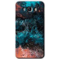 Potkal Hediye Fabrikası Samsung Galaxy J7 2016 Kılıf HD Desen Baskılı Arka Kapak - Liquid Colorfull