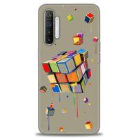 Realme XT Kılıf HD Baskılı Kılıf - Zeka Küpü + Tam Ekran Koruyucu