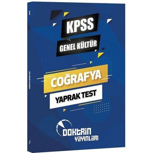 KPSS Genel Kültür Coğrafya Yaprak Test Doktrin Yayınları