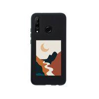 Huawei P30 Lite Landscape Art Premium Silikonlu Siyah Telefon Kılıfı