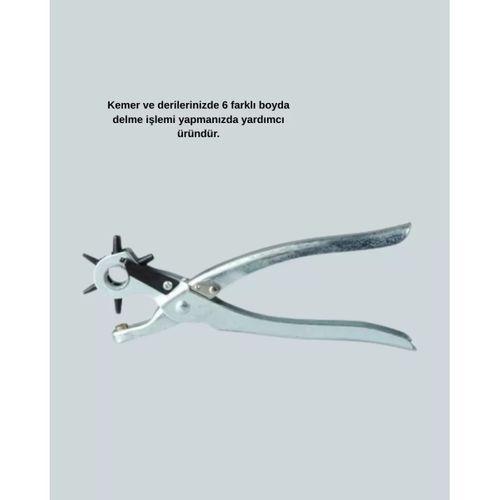 Profesyonel Deri Delme Pensesi Döner Başlıklı Kemer Delici 6 Fonksiyonlu