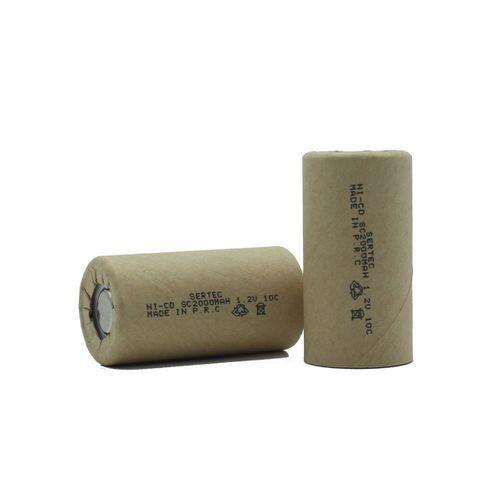 1.2V Ni-Cd SC 2000 Mah Kağıt Şarjlı Pil 10C Başsız/Flat Head