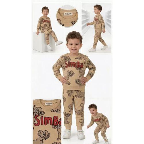 2-5 Yaş Aslan Baskılı Penye Çocuk Takımı