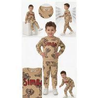 2-5 Yaş Aslan Baskılı Penye Çocuk Takımı