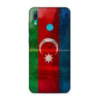 Huawei Y7 2019 Uyumlu Kılıf Azarbaijan (43) Thin Fit Kılıf Bayrak Manzara