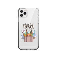iPhone 11 Pro Let's Go Travel Desenli Premium Şeffaf Silikon Kılıf