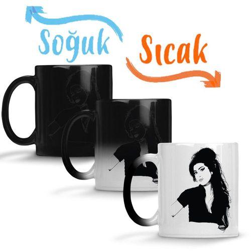 Amy Winehouse 02 Sihirli Kupa Bardak Porselen