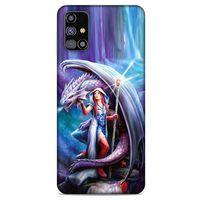 Samsung Galaxy M31s Kılıf Dragons (31) TPU Kılıf Ejderha ve Sahibe