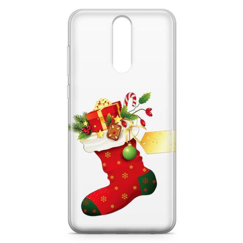 Huawei Mate 10 Lite Kılıf Kırmızı Çorap Arka Kapak Koruma Desenli Full Koruyucu