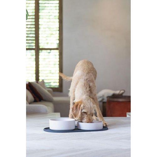 Beeztees DBL Mama Su Kabı Servisi, Silikon, Kaymaz, Antrasit, 55x30x1,7cm