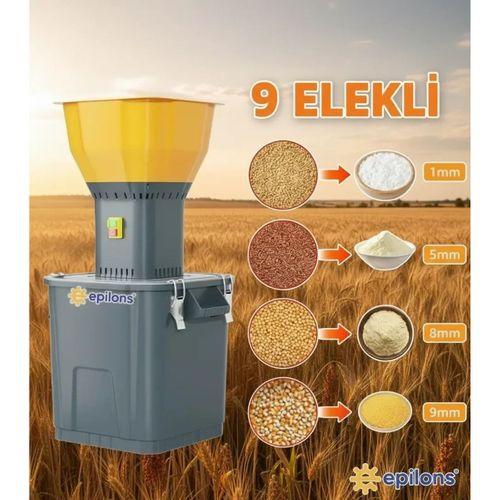 Epilons 55l Profesyonel Tahıl Yem Öğütücü – 9 Paslanmaz Elek Hediyeli