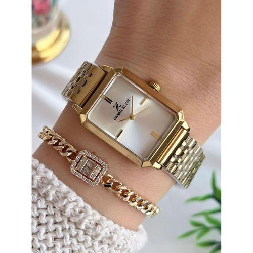 Daniel Klein Çelik Kordon 30 Metre Suya Dayanıklı Özel Tasarım Kadın Kol Saat+Bileklik VS.BLKT.0724