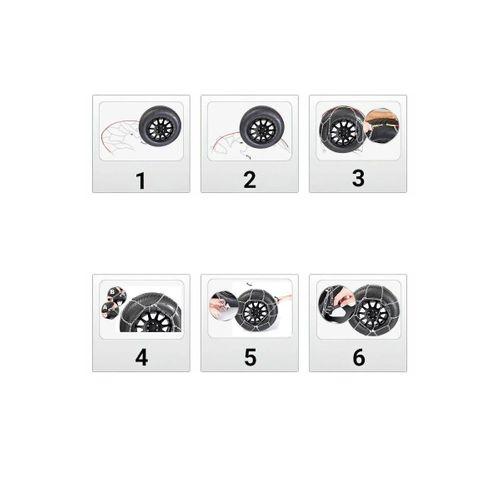 Oto Lastik Kar Zinciri 215/45/r18 X Tipi Binek Suv Takmatik Kolay Montaj