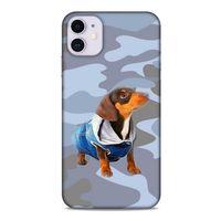 Apple Iphone 11 Kılıf Köpek Kıyafetleri (50) Shockproof Kılıf Dakhund Puf Mont