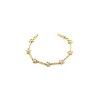 Taşlı Yıldız VİP Bileklik - Altın