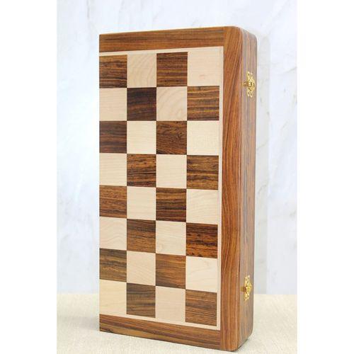 Mıknatıs Taşlı Ahşap Katlanabilir Kutulu Satranç Oyunu 40 Cm