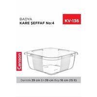 Kare Şeffaf Badya 1 Adet 4 No Royaleks-E167