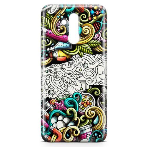 Huawei Mate 20 Lite Kılıf Kimya Doodle Arka Kapak Koruma Desenli Full Koruyucu