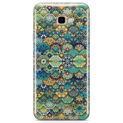 Samsung Galaxy J4 Plus Kılıf Sekizgen Motifler Arka Kapak Koruma Desenli Full Koruyucu