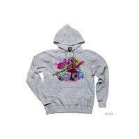 Suicide Squad Harley Quinn Happy Gri Kapşonlu Sweatshirt Hoodie