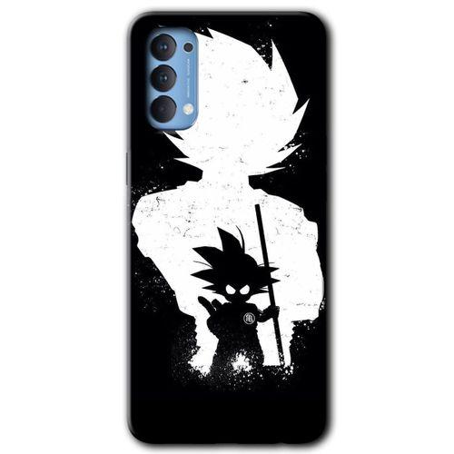 Oppo Reno 4 Kılıf HD Desen Baskılı Arka Kapak + Temperli Cam - Anime