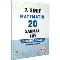 7. Sınıf Matematik 20 Sarmal Föy Deneme Editör Yayınları