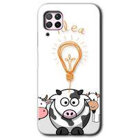 MRCİLETİSİM Huawei P40 Lite Kılıf Baskılı Kapak - İdea Lamp + 5D Tam Kaplayan Cam