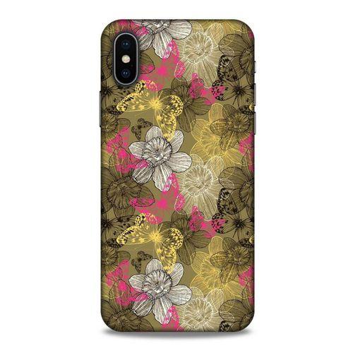 Apple Iphone X Kılıf Kelebek Etkisi (37) Silicone Cover Beyaz Açık Yeşil